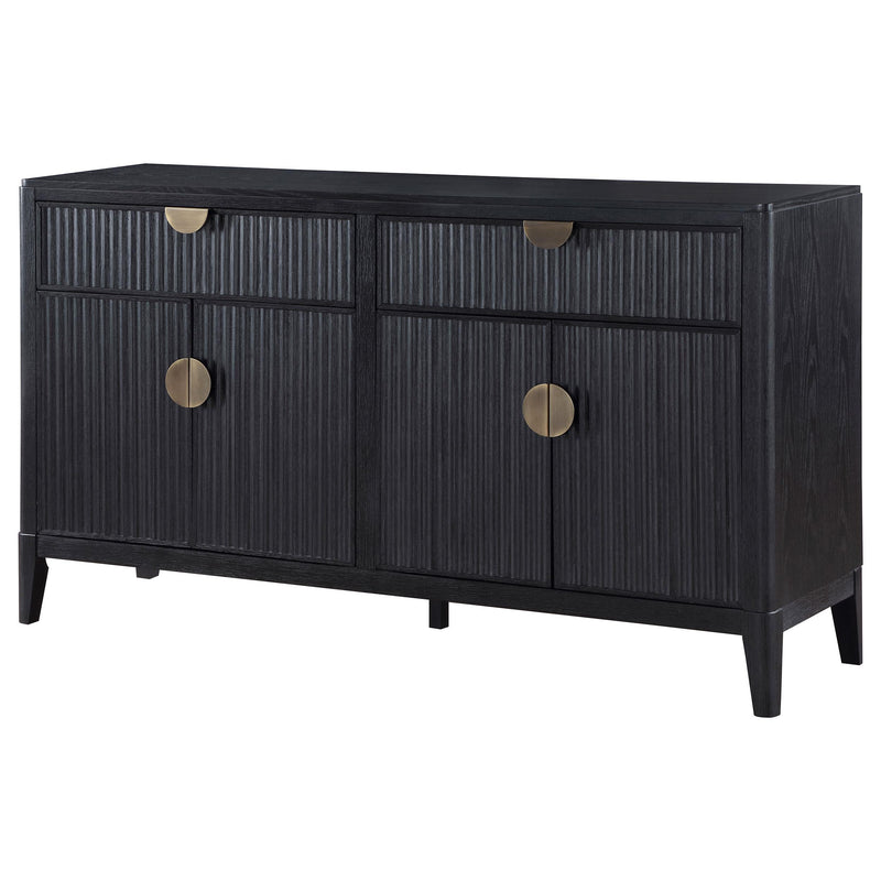 Brookmead 4-door Sideboard Buffet Storage Cabinet Black - detail 5