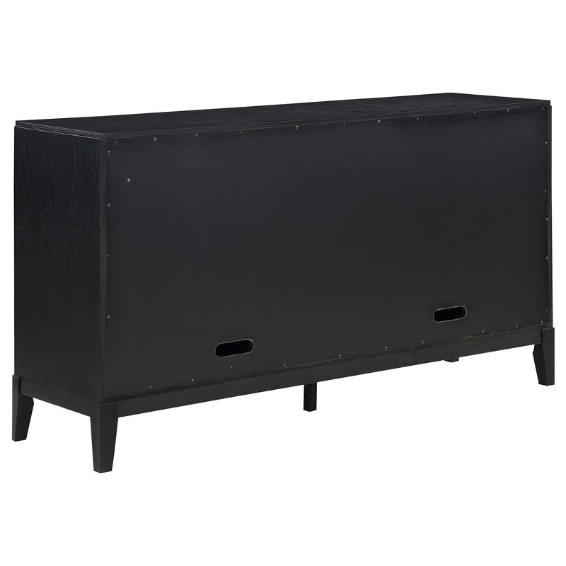 Brookmead 4-door Sideboard Buffet Storage Cabinet Black - detail 7