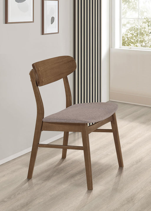 Dortch Dining Side Chair Walnut and Brown (Set of 2) - alternate view