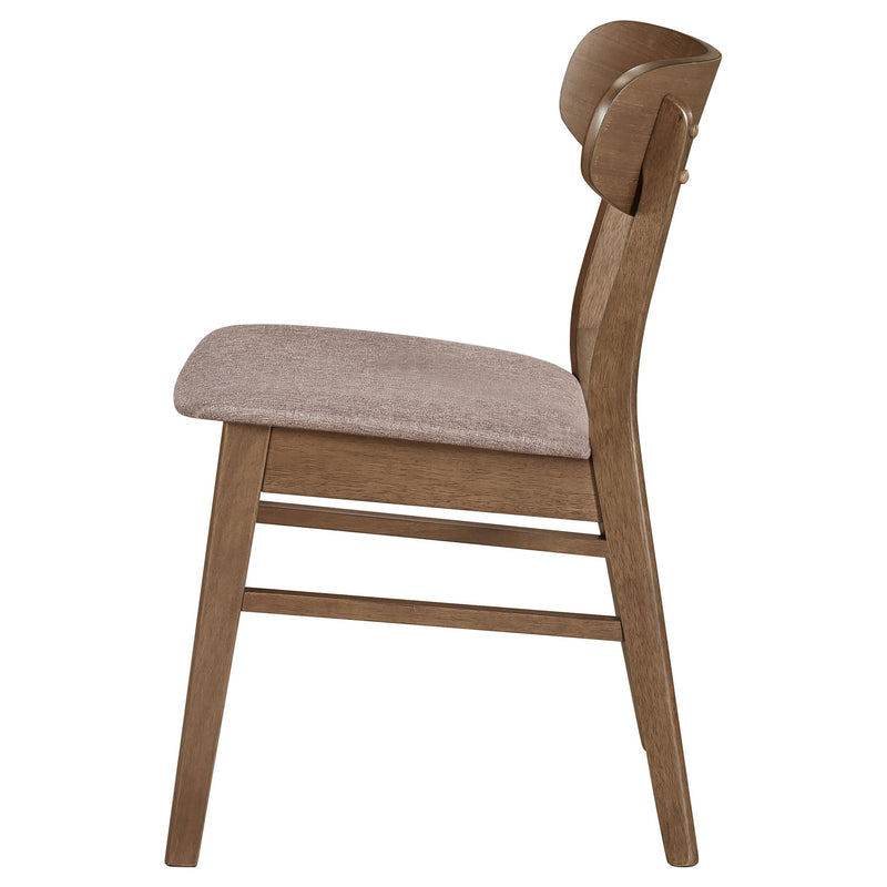 Dortch Dining Side Chair Walnut and Brown (Set of 2) - detail 6