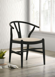 Crestmont Wood Wishbone Dining Side Chair Black (Set of 2) - alternate view