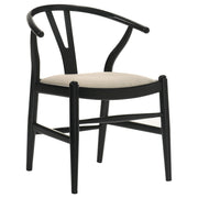 Crestmont Wood Wishbone Dining Side Chair Black (Set of 2) - detail 3