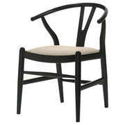 Crestmont Wood Wishbone Dining Side Chair Black (Set of 2) - detail 5