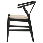 Crestmont Wood Wishbone Dining Side Chair Black (Set of 2) - detail 6