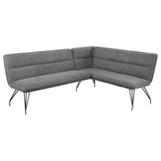 Dodson Fabric Upholstered L-Shaped Nook Dining Bench Grey - alternate view