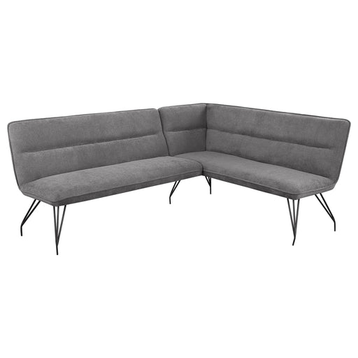 Dodson Fabric Upholstered L-Shaped Nook Dining Bench Grey - alternate view