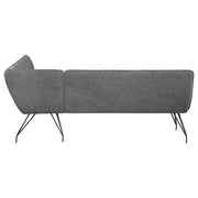 Dodson Fabric Upholstered L-Shaped Nook Dining Bench Grey - detail 5