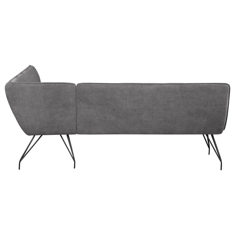 Dodson Fabric Upholstered L-Shaped Nook Dining Bench Grey - detail 5