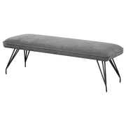 Dodson Fabric Upholstered Dining Bench Grey - detail 4