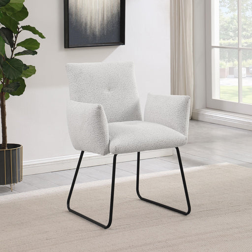 Ackland Upholstered Dining Arm Chair Light Grey (Set of 2) - alternate view
