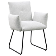 Ackland Upholstered Dining Arm Chair Light Grey (Set of 2) - detail 3