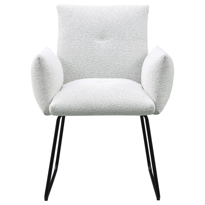 Ackland Upholstered Dining Arm Chair Light Grey (Set of 2) - detail 4