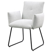 Ackland Upholstered Dining Arm Chair Light Grey (Set of 2) - detail 5