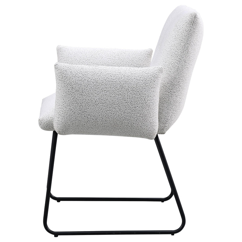 Ackland Upholstered Dining Arm Chair Light Grey (Set of 2) - detail 6