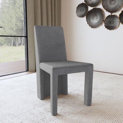 Tordera Velvet Upholstered Dining Side Chair Grey (Set of 2) - alternate view