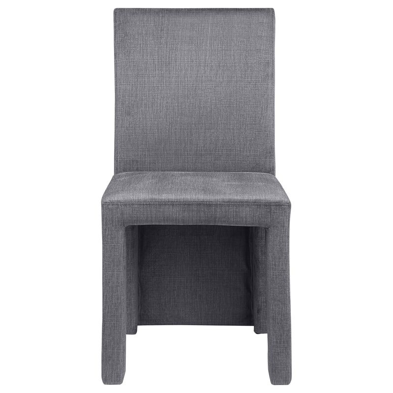 Tordera Velvet Upholstered Dining Side Chair Grey (Set of 2) - detail 4