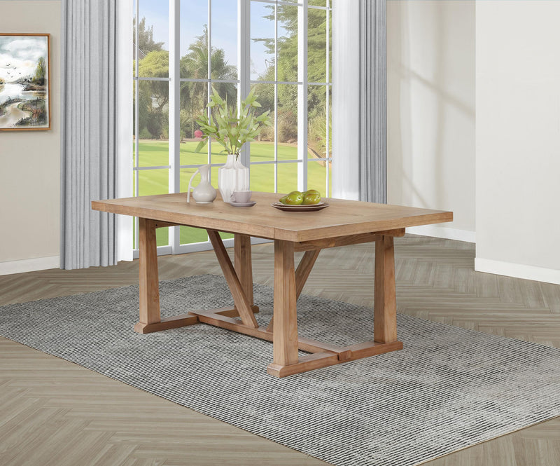 Middleton 106-inch Extension Leaf Dining Table Natural Brown - alternate view
