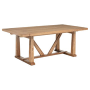 Middleton 106-inch Extension Leaf Dining Table Natural Brown - detail 4