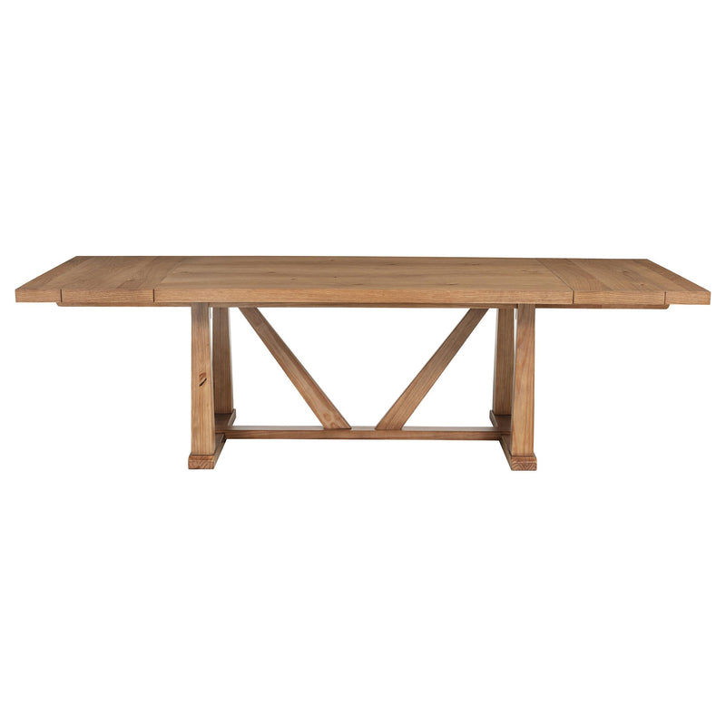 Middleton 106-inch Extension Leaf Dining Table Natural Brown - detail 5