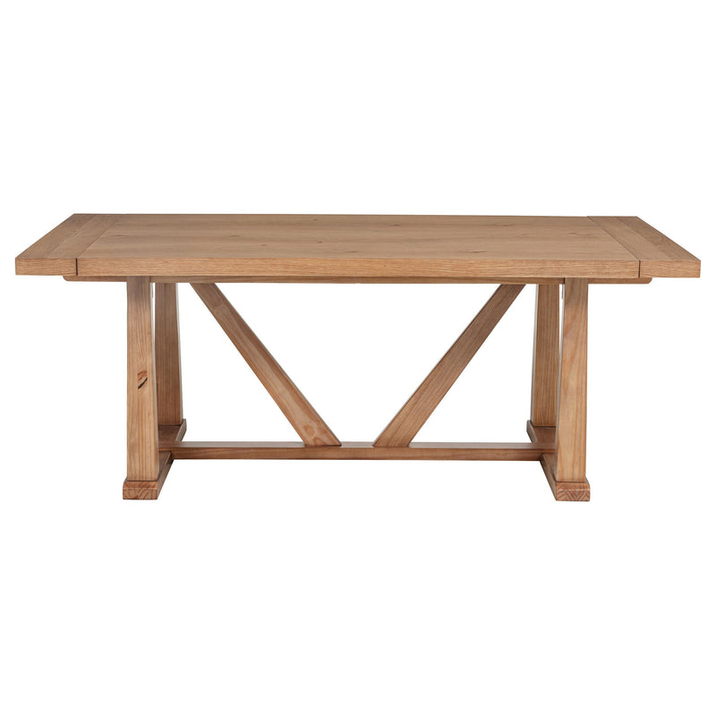 Middleton 106-inch Extension Leaf Dining Table Natural Brown - detail 6
