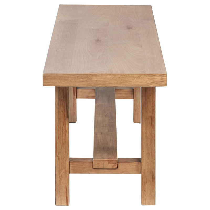 Middleton 60-inch Wood Backless Dining Bench Natural Brown - detail 4