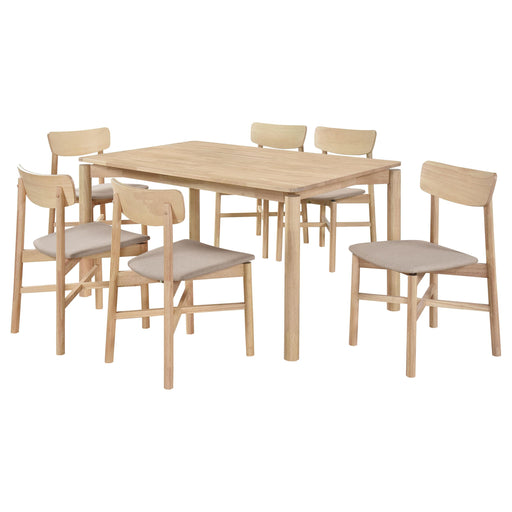 Parkridge 7-piece 59-inch Wood Dining Set White Washed - alternate view