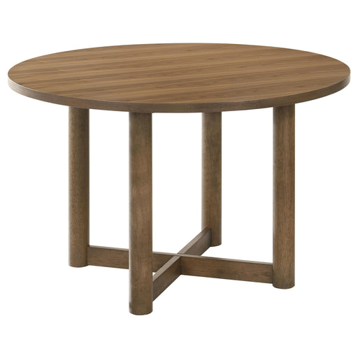 Crestmore 46-inch Round Wood Dining Table Walnut - alternate view