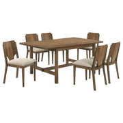 Crestmore 7-piece Rectangular Dining Table Set Walnut - alternate view