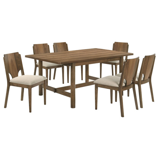 Crestmore 7-piece Rectangular Dining Table Set Walnut - alternate view