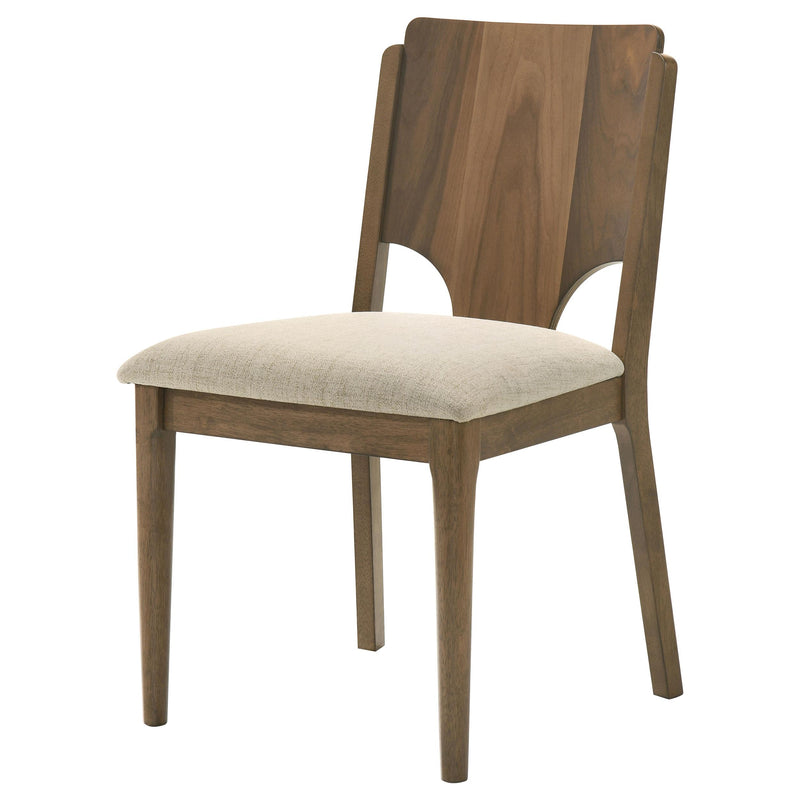 Crestmore Dining Chair Upholstered Seat Walnut (Set of 2) - detail 5