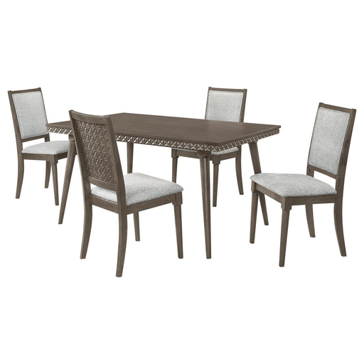 Onslow 5-piece 59-inch Rectangular Dining Set Dark Brown - alternate view