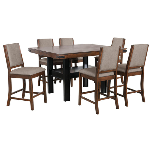 Patterson 7-piece Counter Height Dining Set Mango Oak - alternate view