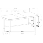 Arini 5-piece Extension Leaf Dining Table Set Sand Wash - detail 10