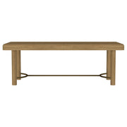Arini 104-inch Extension Leaf Dining Table Sand Wash - detail 4