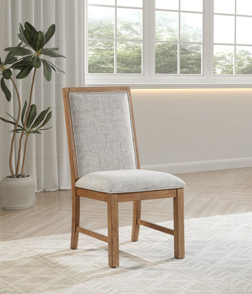 Bruner Upholstered Side Chair Natural Brown (Set of 2) - alternate view