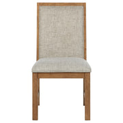 Bruner Upholstered Side Chair Natural Brown (Set of 2) - detail 4