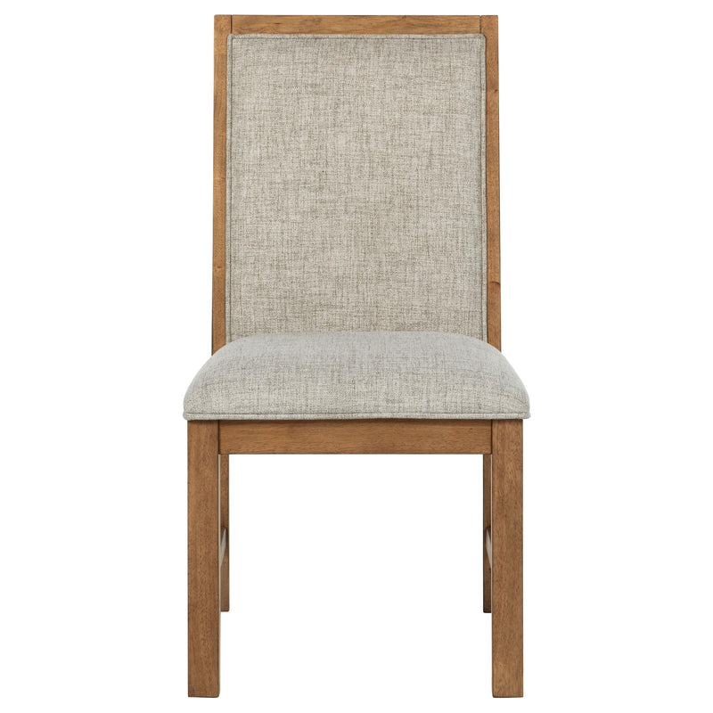 Bruner Upholstered Side Chair Natural Brown (Set of 2) - detail 4