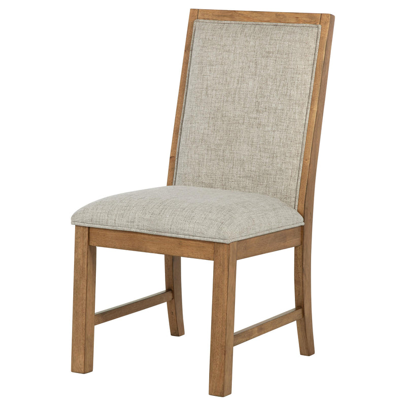 Bruner Upholstered Side Chair Natural Brown (Set of 2) - detail 5