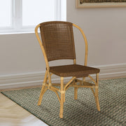 Lexley Woven Rattan Dining Side Chair Brown (Set of 2) - alternate view