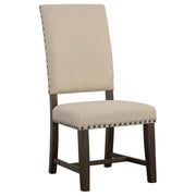 Twain Upholstered Dining Side Chair Beige (Set of 2) - detail 3