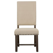 Twain Upholstered Dining Side Chair Beige (Set of 2) - detail 4
