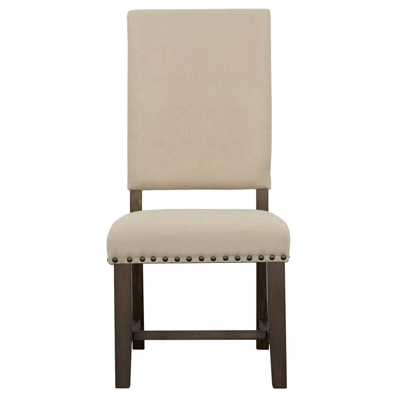Twain Upholstered Dining Side Chair Beige (Set of 2) - detail 4