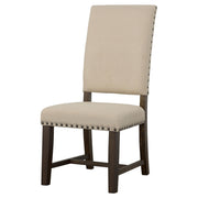 Twain Upholstered Dining Side Chair Beige (Set of 2) - detail 5