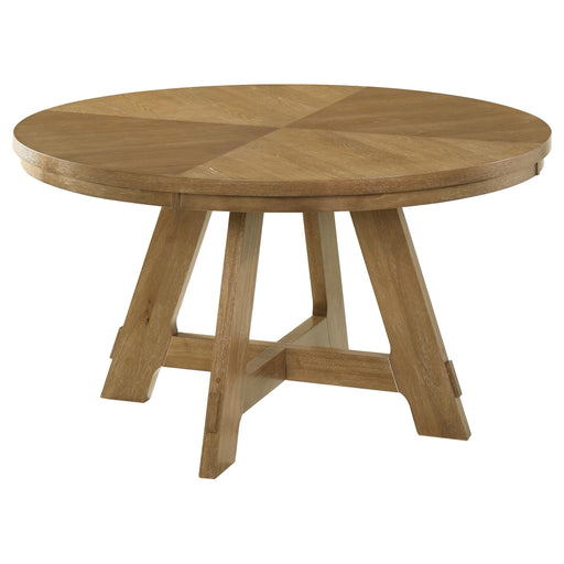 Danvers Round 54-inch Wood Dining Table Brown Oak - alternate view