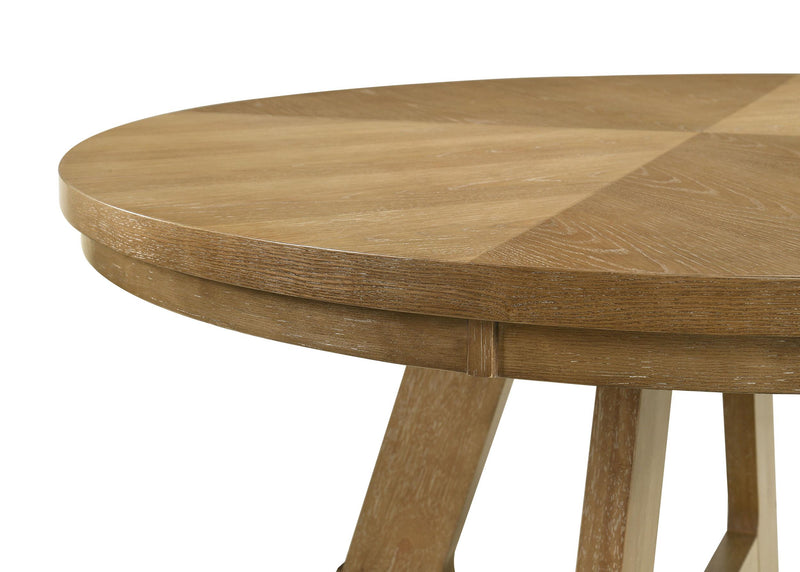 Danvers Round 54-inch Wood Dining Table Brown Oak - detail 5