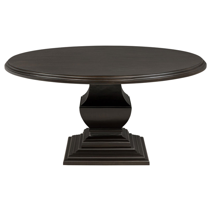 Twyla 5-piece Round Wood Dining Room Table Set Dark Cocoa - detail 4