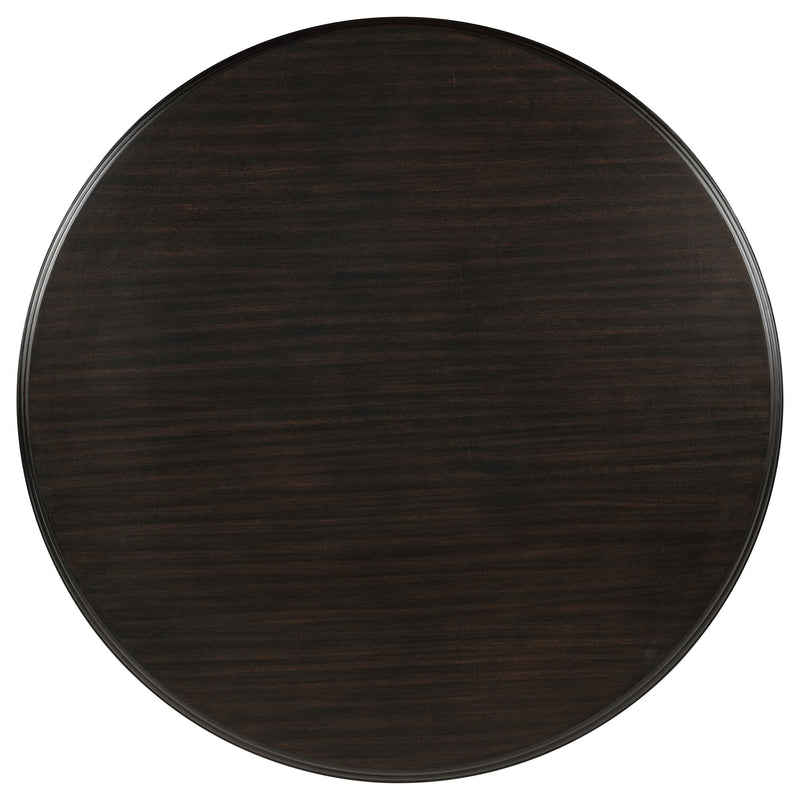 Twyla 5-piece Round Wood Dining Room Table Set Dark Cocoa - detail 5