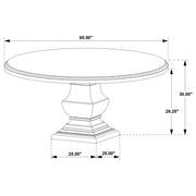 Twyla 60-inch Round Wood Dining Room Table Dark Cocoa - detail 6