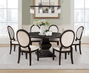 Twyla 60-inch Round Wood Dining Room Table Dark Cocoa - detail 7