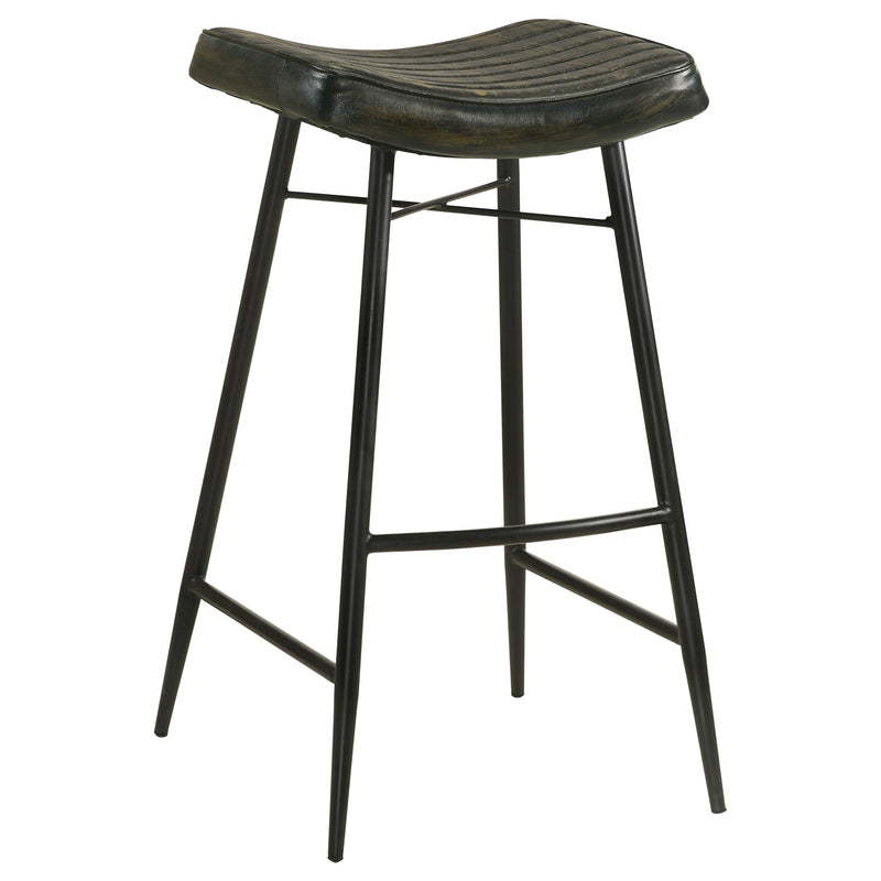 Bayu Leather Upholstered Bar Stool Espresso (Set of 2) - detail 3